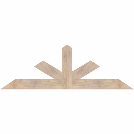 Ekena Millwork Saratoga Smooth Timber Gable Bracket, Douglas Fir, 72"W x 24"H x 3 1/2"D x 5 1/2"F, 8/12 Pitch GBW072X24X0406SAR00SDF